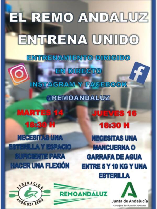 El remo andaluz entrena unido