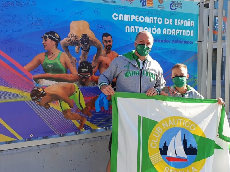El Náutico, al podio con Andalucía en el Campeonato de España absoluto por autonomías de natación adaptada