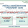 Llamamiento a los mayores de 80 años de Chipiona pendientes de vacunar para que contacten con el centro de salud