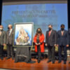 La obra pictórica de las Glorias de  María 2021 fue presentada en el teatro Cajasol.