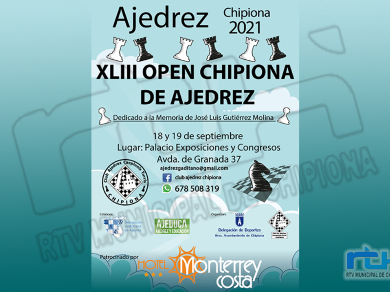 El Open Chipiona de Ajedrez vuelve tras el parón de 2020 en septiembre y con homenaje al recordado José Luis Gutiérrez Molina
