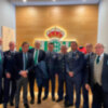 Entrega de insignias conmemorativas y regalos al Sevilla FC y al Real Betis Balompié