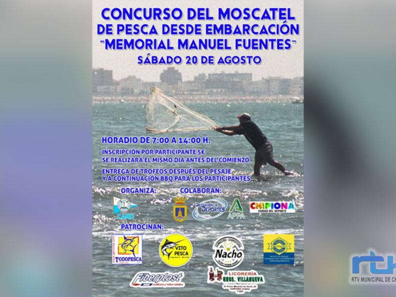 El Concurso del Moscatel de pesca desde embarcación del CAND será también ‘Memorial Manuel Fuentes’ 
