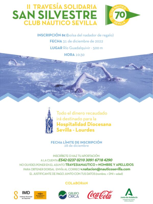 Natación: II Travesía solidaria San Silvestre Club Náutico Sevilla