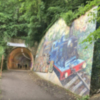Mural sobre el túnel de Colinton de Edimburgo