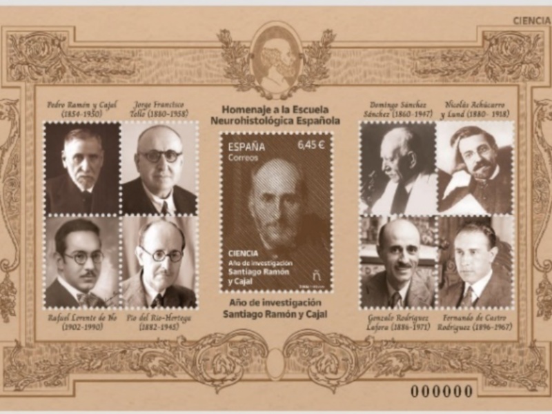 Correos presenta un sello dedicado al científico Santiago Ramón y Cajal