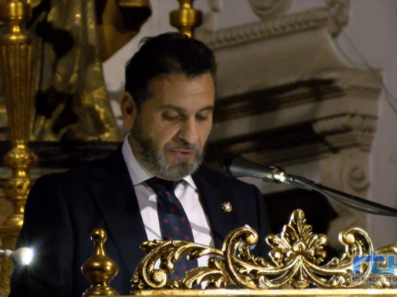 Miguel Ángel Moreno ofreció para la Semana Santa de Chipiona un pregón lleno de emoción y sentimiento 