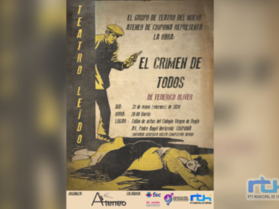 Nuevo Ateneo de Chipiona realiza este viernes una lectura dramatizada de la obra ‘El crimen de todos’, de Federico Oliver Crespo 