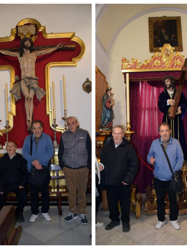La magia de la Navidad: Usuarios de FAISEM recorren los belenes de Sevilla"