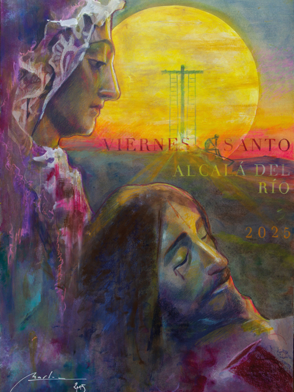 Alcalá del Río presenta el cartel del Viernes Santo 2025, obra de Juan Miguel Martín Mena 