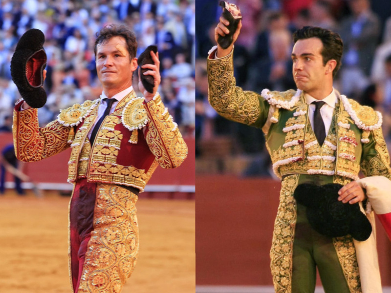 Daniel Luque y Tomás Rufo cortan una oreja de la corrida de Garcigrande
