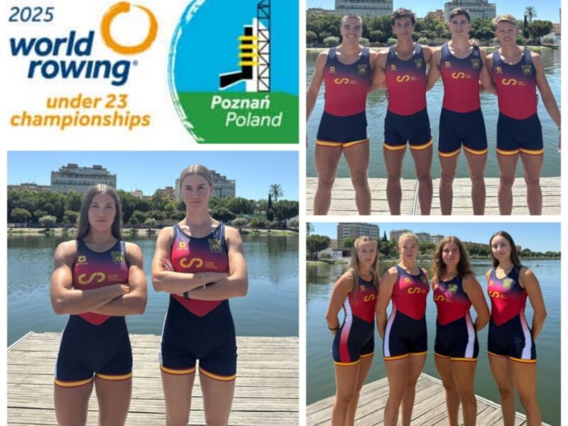 El Mundial sub23 de remo, con cinco deportistas y tres técnicos andaluces en Polonia