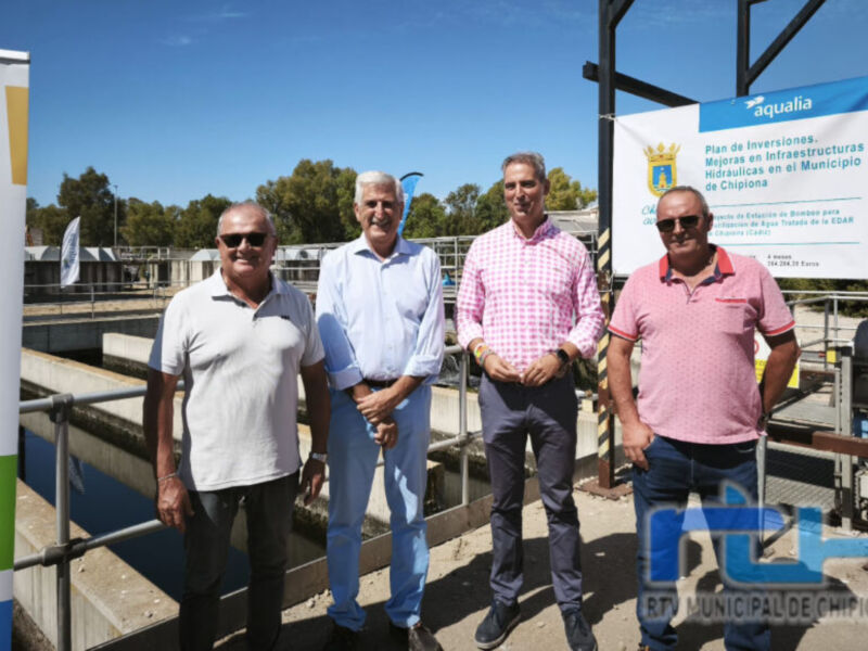 En marcha el proyecto de estación de bombeo para la reutilización de agua tratada de la depuradora de Chipiona