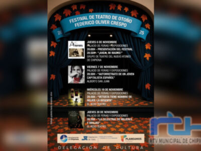 El Festival de Teatro de Otoño Federico Oliver Crespo vuelve a Chipiona con un total de cuatro propuestas teatrales