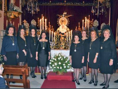  La Hermandad del Santo Entierro de Cristo de Alcalá del Río inicia sus cultos cuaresmales en honor a la Virgen de los Dolores en su Soledad Coronada