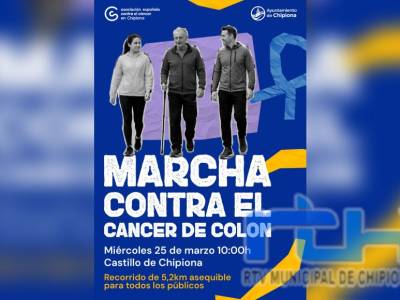 Una marcha popular tratará de sensibilizar sobre el cáncer de colon este miércoles en Chipiona
