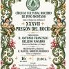 Cartel del Círculo Cultural Rociero de Pino Montano celebra su XXXVII Pregón del Rocío en Sevilla 